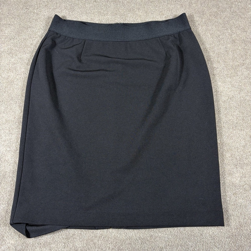 Alfani Womens Size 14 Black Pencil Skirt Stretch Lined Career Office Midi Lined